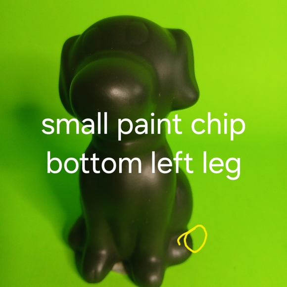 Black Ceramic Dog Figurine Sitting - Picture 3 of 7